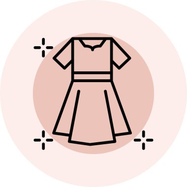 elbise simgesi vektör illüstrasyonu