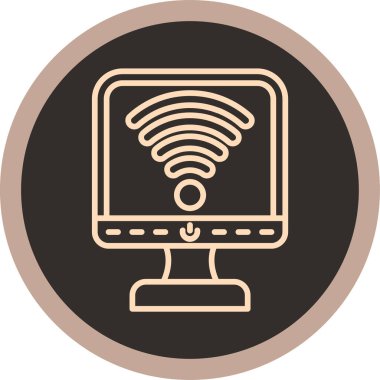 Kablosuz. Web simgesi basit tasarım