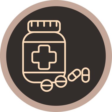 İlaç simgesinin vektör illüstrasyonu