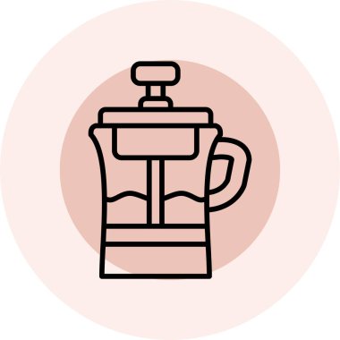 Çaydanlık. Web simgesi basit illüstrasyon