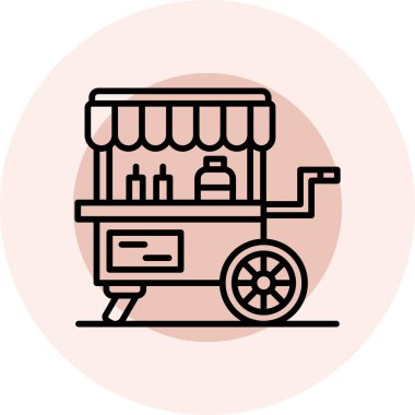 Yiyecek ve içecek işaretinin vektör çizimi