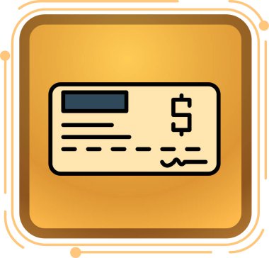 Dolar gagası ikon vektör illüstrasyonu