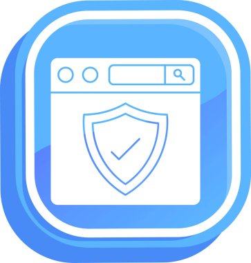 İnternet güvenliğinin basit vektör simgesi