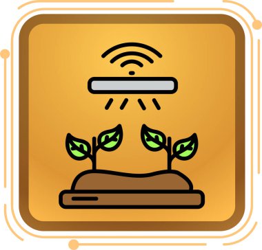 akıllı ev denetimi simgesi vektör çizgi film illüstrasyonu