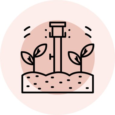 Bahçe simgesinin vektör illüstrasyonu