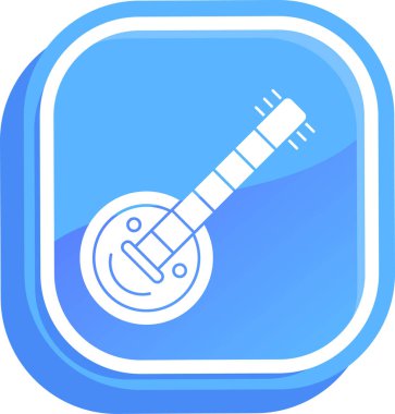 gitar web simgesi vektör çizimi tasarımı