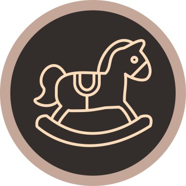 Bir at simgesinin vektör illüstrasyonu