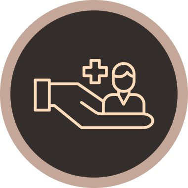 Tıbbi doktor simgesinin vektör çizimi