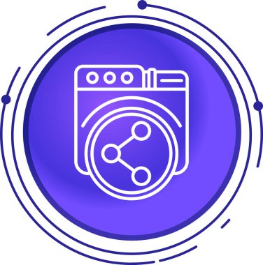 Mavi çizgi akıllı ev simgesi beyaz arkaplanda izole edildi. Uzaktan kumanda. Soyut çember rastgele düğmesi. vektör.