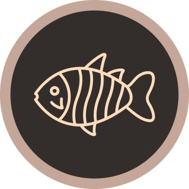 Balık. Web simgesi basit illüstrasyon