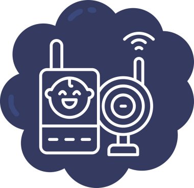 Bulut. Web simgesi basit illüstrasyon