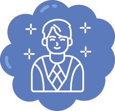 Çizgi biçimi ile Avatar Adam simgesi