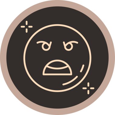 kızgın. Web simgesi basit illüstrasyon