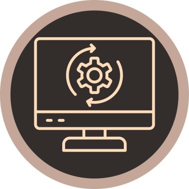 Bilgisayar vektör simgesi modern basit vektör illüstrasyonu