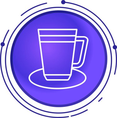 Bir bardak kahvenin vektör çizimi