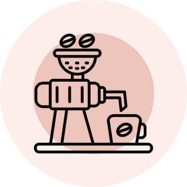 kahve makinesi simgesini, vektör çizim