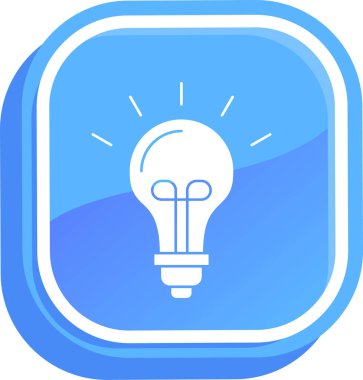 Ampul. Web simgesi basit illüstrasyon