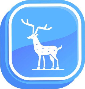 Ren geyiği ikonu vektör çizimi