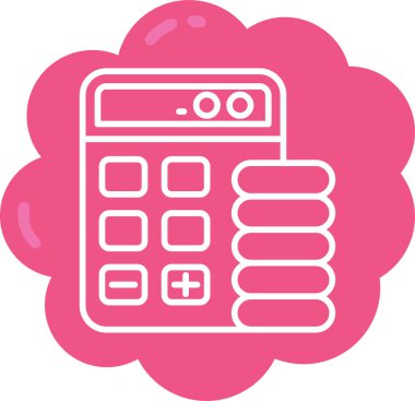 Hesap makinesi. Web simgesi basit illüstrasyon