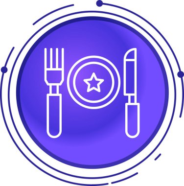 Çatal bıçak ikonu vektör illüstrasyonu