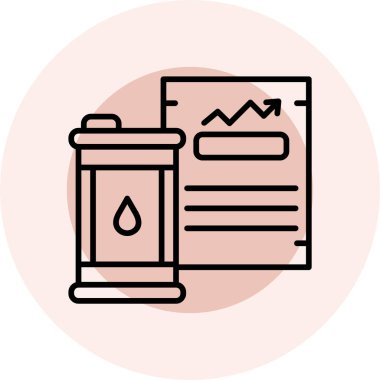 Petrol yakıt ikonu. Ağ için yakıt vektör simgelerinin özet çizimi