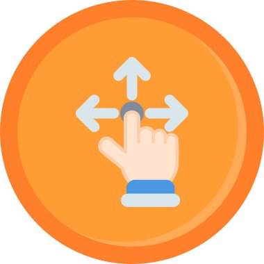 Düz bir şekilde elle tıklama simgesi