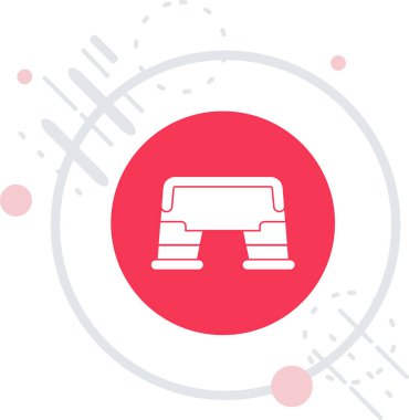 Uzun arka planda beyaz çizgi ahşap varil ikonu izole edildi. Fıçı, bira, içecek kutusu, bira fıçısı, viski, şarap. kırmızı daire düğmesi