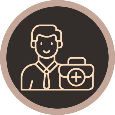 Çantalı bir adamın vektör çizimi