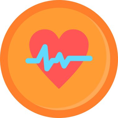 Kalp. Web simgesi basit illüstrasyon