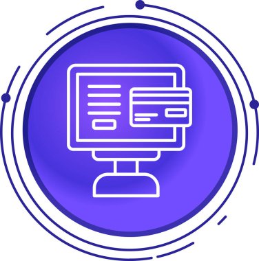 Bilgisayar. Web simgesi basit illüstrasyon