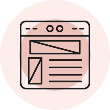 tarayıcı simgesi vektör illüstrasyonu