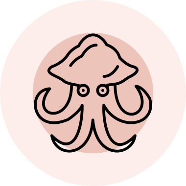 trend biçimi izole edilmiş arkaplanda ahtapot simgesi