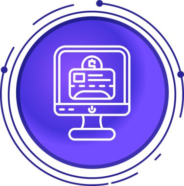 Ekran ve izleyici ikon vektör illüstrasyonu ile bilgisayar monitörü