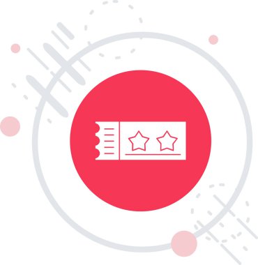 Beyaz arkaplanda en iyi derecelendirme simgesine sahip kırmızı çizgi yıldızı. En iyi derecelendirme. Reyting sembolü Rastgele noktalar çiz. vektör illüstrasyonu