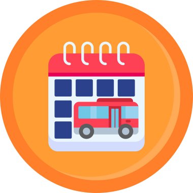 Otobüs. Web simgesi basit illüstrasyon