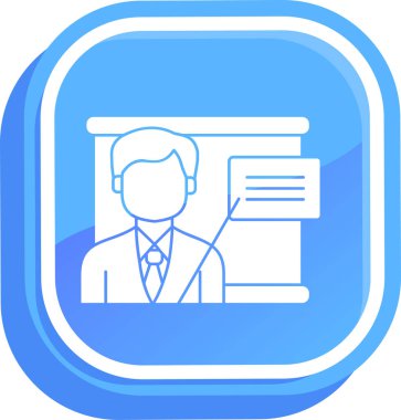 İş adamı. Web simgesi basit illüstrasyon