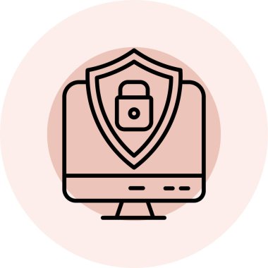 güvenlik simgesi vektör illüstrasyonu