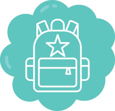 Çanta. Web simgesi basit illüstrasyon