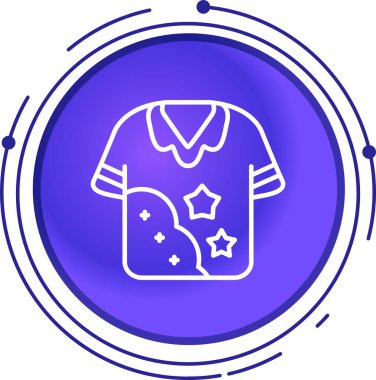 Line Shirt simgesi beyaz arkaplanda izole edildi. Renkli taslak konsepti. Vektör