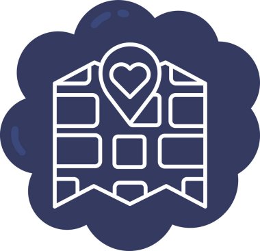 Bir kalp simgesinin vektör illüstrasyonu