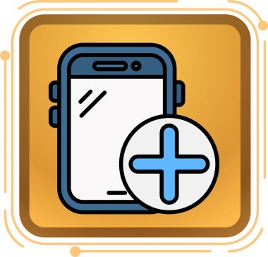 akıllı telefon simgesi vektör illüstrasyonu