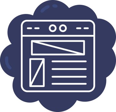 Web sitesi web sayfası simgesi doldurulmuş ana hatlar biçiminde