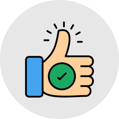 Jest simgesini parmakla. beyaz üzerinde izole edilmiş düz renk vektör simgesini işaret eder