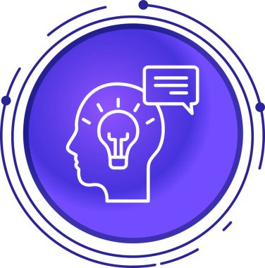 Fikir simgesi vektör illüstrasyonu