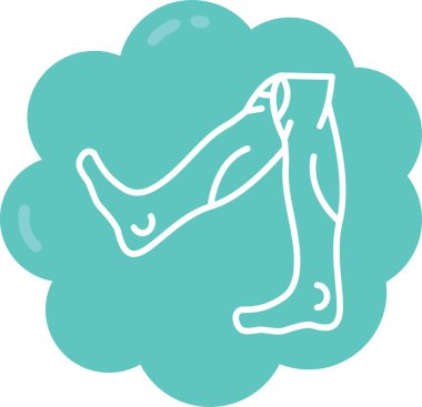 İnsan bacak simgesinin vektör illüstrasyonu