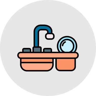 Bir banyo simgesinin vektör çizimi