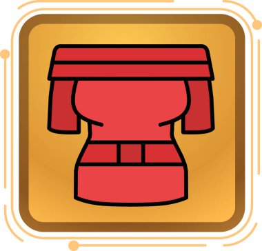 Moda biçimi izole edilmiş arkaplanda çan simgesi