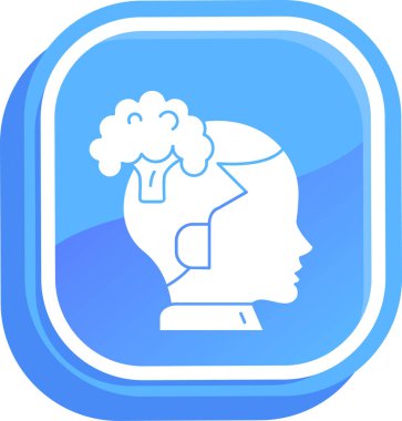 baş beyin simgesi, vektör illüstrasyonu