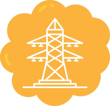 Bir rüzgar türbini simgesinin vektör çizimi