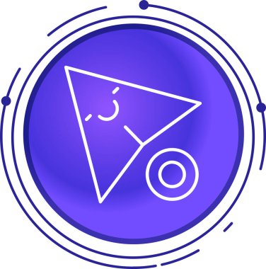 çizgi konumu simgesi beyaz arkaplanda izole edildi. Harita işaretleyici. Renkli taslak konsepti. vektör.